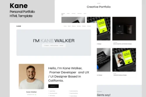 Mua Kane - Personal Portfolio HTML Template giá rẻ