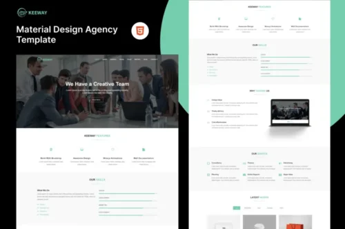 Mua Keeway - Material Design Agency HTML Template giá rẻ