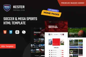 Mua Kester -Soccer & Mega Sports HTML Template giá rẻ