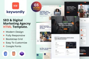 Mua Keywordly | Digital Marketing Agency HTML Template giá rẻ