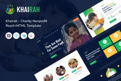 Mua Khairah - Charity Nonprofit React+HTML Template giá rẻ