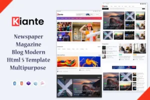 Mua Kiante - Newspaper Magazine Blog Html 5 Template giá rẻ