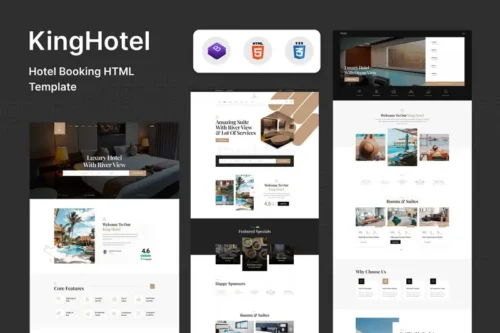 Mua KingHo - Hotel Booking HTML Template giá rẻ