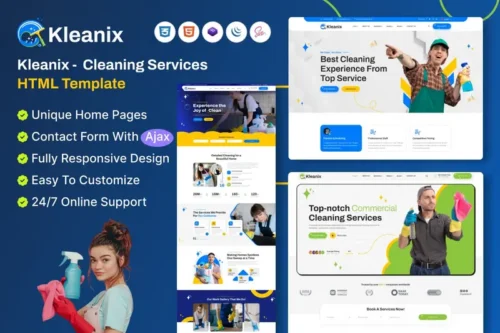 Mua Kleanix - Cleaning Service HTML Template giá rẻ