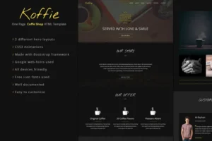 Mua Koffie - Coffee Shop HTML Landing Page giá rẻ