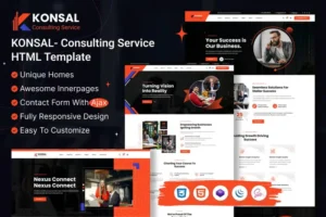 Mua Konsal - Corporate Business & Consulting HTML giá rẻ