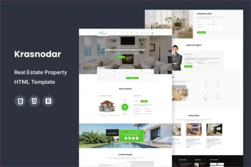 Mua Krasnodar | Real Estate Property HTML5 Template giá rẻ
