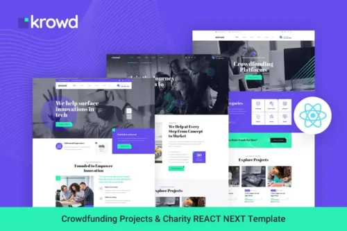 Mua Krowd - Crowdfunding & Charity React Next Template giá rẻ