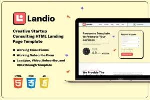 Mua Landio - Creative Startup HTML Landing Page giá rẻ