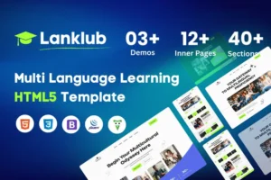 Mua Lanklub - Multi Language Learning HTML Template giá rẻ