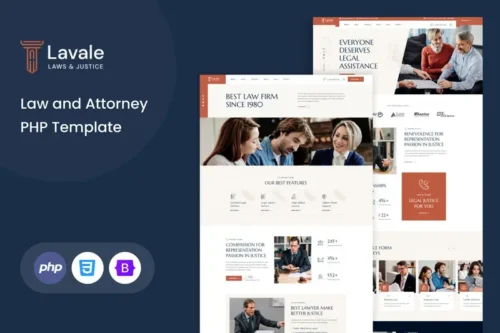 Mua Lavale | Law and Attorney PHP Template giá rẻ