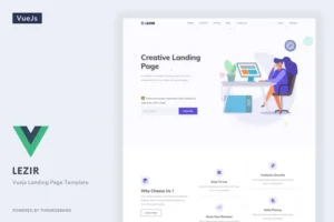 Mua Lezir - Vuejs Landing Page Template giá rẻ