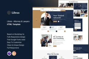 Mua Libras - Attorney & Lawyers HTML Template giá rẻ