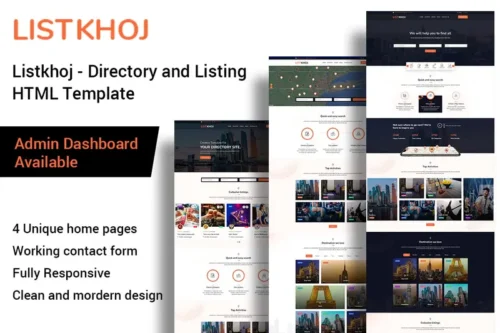 Mua Listkhoj - Directory and Listing HTML Template giá rẻ