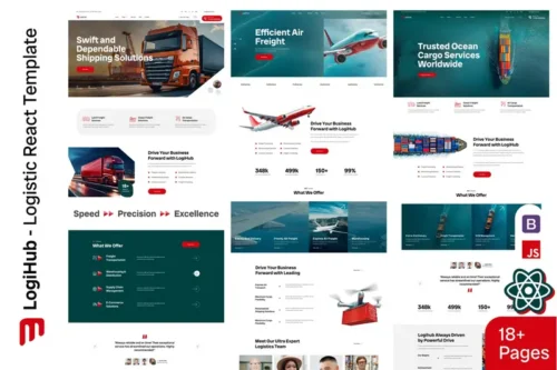 Mua LogiHub - Logistic ReactJs Template giá rẻ