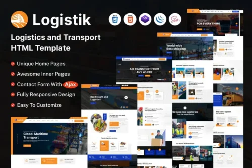 Mua Logistik - Transport & Logistics HTML Template giá rẻ
