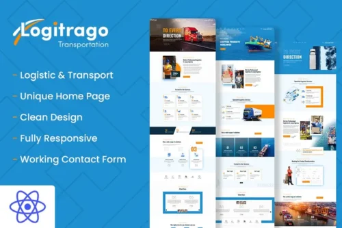 Mua Logitrago - Transport & Logistics React Template giá rẻ