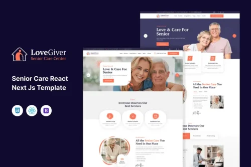 Mua Lovegiver - Senior Care React Next Js Template giá rẻ
