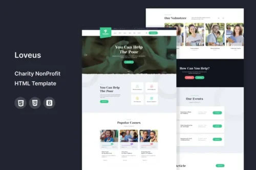 Mua Loveus - Charity NonProfit HTML Template giá rẻ