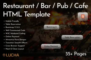 Mua Lucha - Multipage Restaurant HTML Template giá rẻ