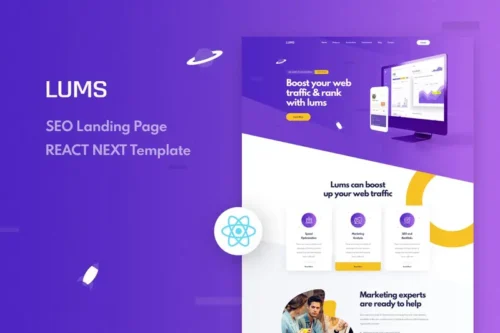 Mua Lums - SEO Landing React NextJS Template giá rẻ
