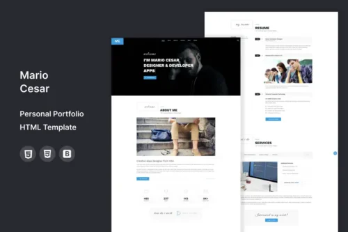 Mua Mario Cesar : Personal Portfolio HTML Template giá rẻ