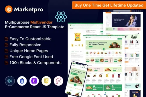 Mua MarketPro - eCommerce Multivendor React JS giá rẻ
