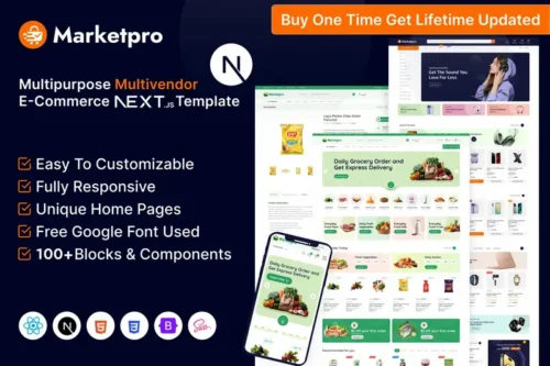 Mua MarketPro - eCommerce Multivendor React Next JS giá rẻ