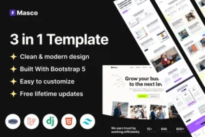Mua Masco Multipurpose Django 5, Laravel, PHP Template giá rẻ