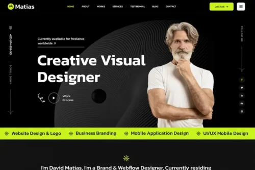 Mua Matias - Personal Portfolio HTML Template giá rẻ