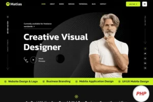 Mua Matias - Personal Portfolio PHP Template giá rẻ