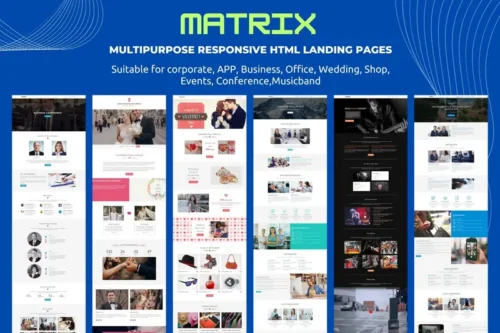 Mua MATRIX - Multipurpose Responsive HTML Landing Page giá rẻ