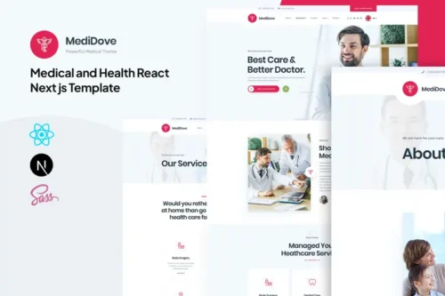Mua MediDove – Medical and Health React Next js giá rẻ
