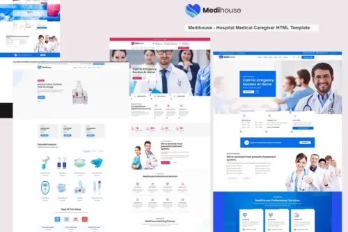 Mua Medihouse - Hospital Medical Caregiver HTML Templa giá rẻ