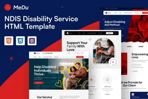 Mua Medu – NDIS Disability & Elderly Care Service HTML giá rẻ