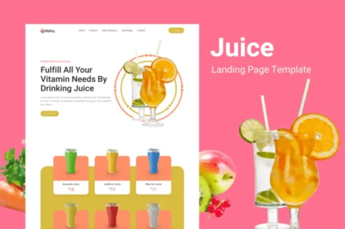 Mua Mehu - Juice Landing Page Template giá rẻ