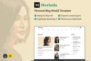 Mua Merinda - Personal Blog NextJS Template giá rẻ