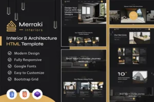 Mua Merraki | Interiors & Architecture HTML Template giá rẻ