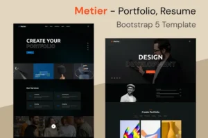 Mua Metier - Portfolio & Resume Bootstrap 5 Template giá rẻ