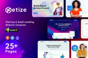 Mua Metize - Startup & SaaS HTML Template giá rẻ