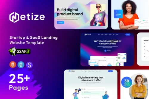 Mua Metize - Startup & SaaS HTML Template giá rẻ
