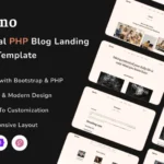 Minimal Blog PHP Landing Page Template – Qurno