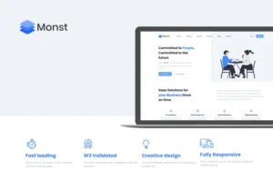 Mua Monst - Startup NextJS Tailwind CSS landing page giá rẻ