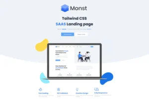 Mua Monst - Startup Tailwind Saas landing page giá rẻ