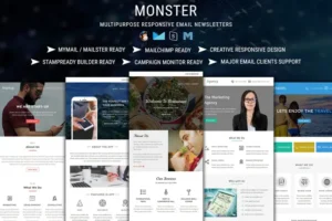 Mua Monster Multiconcept Email Template Pack giá rẻ
