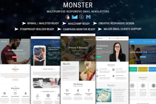 Mua Monster Multiconcept Email Template Pack giá rẻ