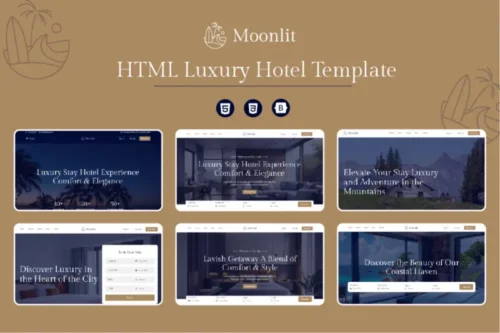 Mua Moonlit - HTML Hotel Template giá rẻ