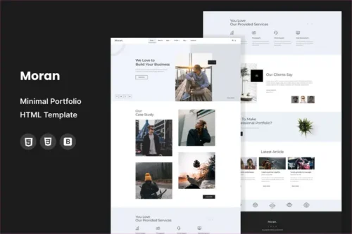 Mua Moran - Minimal Portfolio HTML Template giá rẻ