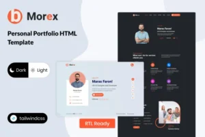 Mua Morex - Tailwind CSS Personal Portfolio Template giá rẻ