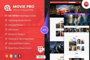 Mua Movie Pro - TV Show and Production House HTML giá rẻ